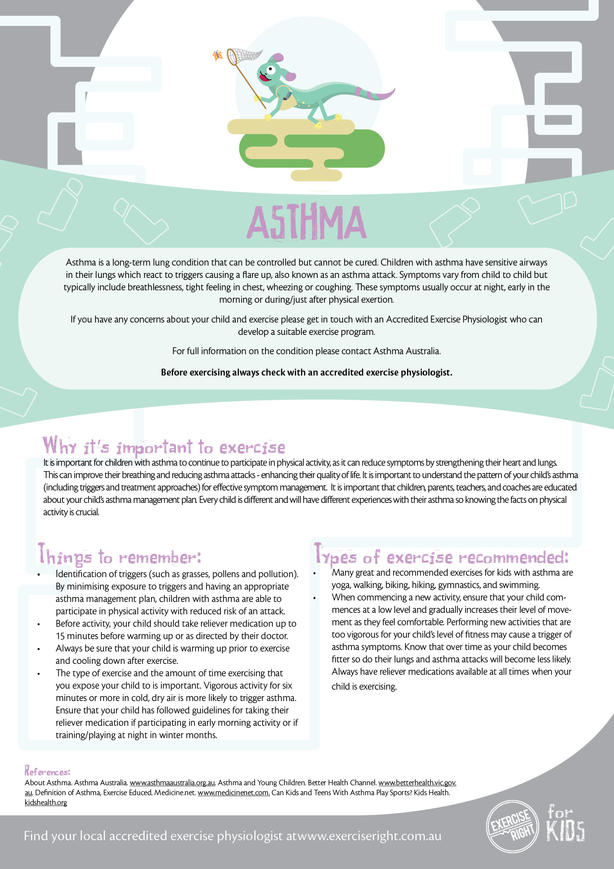 Exercise Right for Kids Asthma Exercise Right