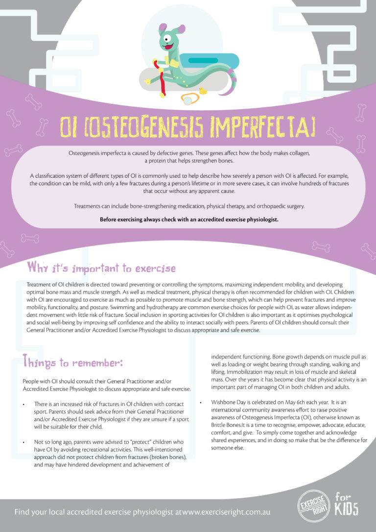 Exercise Right for Kids OI (Osteogenesis Imperfecta) Exercise Right